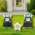 Welcome Home Twin Boys Yard Decoration, Navy Blue by Cute+News
