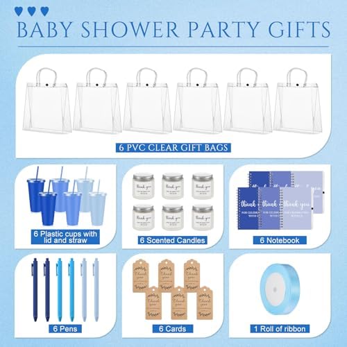 Nuogo 6 Sets New Parent Shower Prizes, Gradient Blue, Classic Style - Image 3