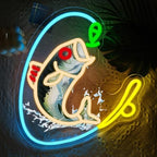 Fishing Neon Sign, Gone Fishing Led Neon Sign Light for Wall Decor Fish Hook Man Cave Light Up Sign Party Decorations for Gear Store Angler Teen Boy Dad Gift Dimmable USB Powered(13.8"*10.6") - Image 7