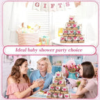 Mtlee 20 Sets Baptism Candle Favors for Guests, Pink, Baby - Image 4