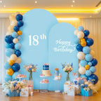 Blue Arch Backdrop Cover Set of 2 Party Wedding Arch Covers Stretchy Backdrop 7.2FT 6FT Decorations Baby Shower Bridal Shower Photo Birthday Blue Arch Stand Cover Spandex - Image 3
