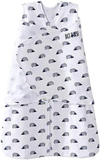 HALO 100% Cotton Sleepsack Swaddle, 3-Way Adjustable Wearable Blanket, TOG 1.5, Navy Hedgehog, Small, 3-6 Months by HALO