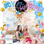 Hombae Boots or Bows Gender Reveal Decorations Kit, Cowboy or Cowgirl Gender Reveal Party Supplies with Balloons, Banner, Backdrop, Western Themed He or She Baby Shower Decor - Image 7