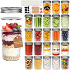Accguan 8oz Mason Glass Jars,24 PACK Half Pint Jelly Jars With Regular Lids by Accguan
