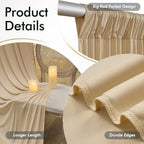 50ftx12ft Champagne Backdrop Curtain for Wedding Party 10 Panel 5×12FT Tall - Image 2