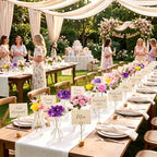 36 Pcs Artificial Flowers Table Centerpiece, Elegant Grace, Clear - Image 5