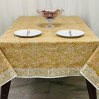 Ridhi Block Print Romantic Reverie Rectangle Cotton Tablecloth 190" x 72" Reusable Table Cover Decorative Everyday Use for Dining, Farmhouse, Home Gift for Spring, Easter, Valentine - Image 2