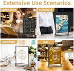 PPH-Sisy Acrylic Sign Holder 8.5x11 Double-Sided Black Picture Frames Clear Sign Holder for Flyer Holder Menu Holder Wedding Table Number Holder Photo Frame - 6 Pack - Image 5