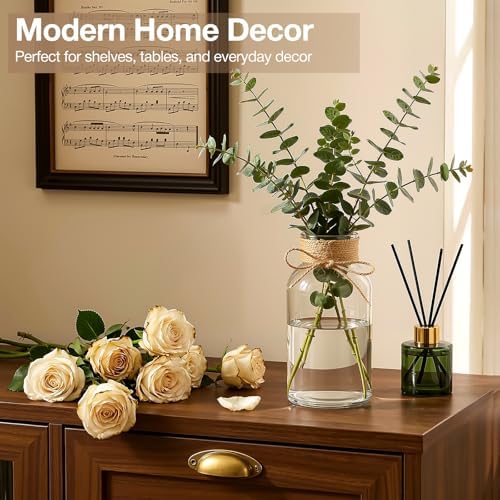 TBWIND Mason Jar Vases for Centerpieces, 12PCS Clear Glass Flower Vase - Image 5