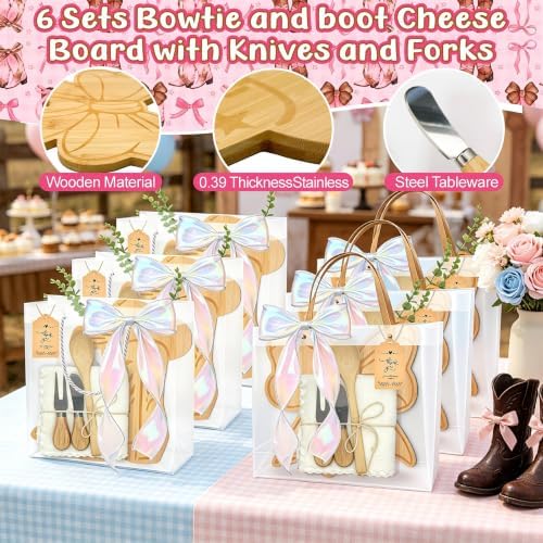 50Pcs Boots or Bows Gender Reveal Decor Western Baby Shower Prizes for Game - Image 6