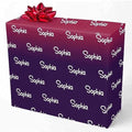 MyPupSocks Customized Name Gift Wrapping Paper, Personalized Gradient Red And Black Gift Wrap Paper with Logo Custom Funny Wrapping Paper Roll for Men Women Christmas 58x23 Inches 3 Rolls by MyPupSocks