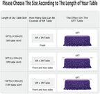 Leegleri Purple Tulle Curly Willow Table Skirt for Little Mermaid Party Baby Shower,Tutu Ruffle Rectangle Table Skirts (L 14(ft)*H 30in Table Skirt) - Image 6