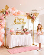 Pureegg Square Backdrop Stand - 6.6FT Gold Balloon Arch Stand with Adjustable Leveling Feet, Easy-to-Assemble Metal Wedding Arch for Wedding Decor, Parties - Image 7