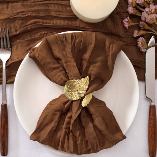 Cheesecloth Napkins Brown Cloth Napkins Bulk,Set of 50 - Image 2