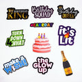 (Birthday Pack) Elevate Your PhotoBooth Experience with Durable & Waterproof Props - Perfect for Weddings, Birthdays, & Photo Booth Businesses - PVC Foamboard Adult Party Photo Props by BlacklightKreationz
