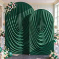 Hunter Green Wedding Arch Backdrop Cover 7.2ft and 6ft Draped Arch Covers Stretchy Backdrop Spandex Balloon Arch Covers for Bridal Shower Baby Shower Engagement Photography Birthday Party Decorations by Tao-GePartyDecorations