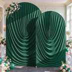 Hunter Green Wedding Arch Backdrop Cover 7.2ft and 6ft Draped Arch Covers Stretchy Backdrop Spandex Balloon Arch Covers for Bridal Shower Baby Shower Engagement Photography Birthday Party Decorations by Tao-GePartyDecorations