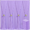 8 Panels Lavender Backdrop Curtain for Parties Wedding Light Purple Wrinkle Free 40ft x 10ft Backdrop Drapes for Baby Shower Birthday Party Photo Photography Polyester Fabric Background Decoration by Suppromo