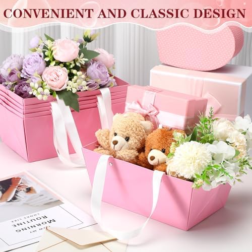 Glenmal 72 Pcs Baskets for Gifts Waterproof Empty Kraft Basket Bulk,Pink - Image 4