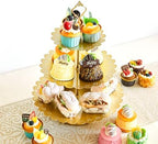 11 Pcs Gold Dessert Table Display Set, Metal Cake Stand Platters - Image 2