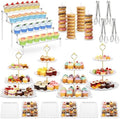LemonRoad 19 Pcs Cupcake Stand Holder Dessert Table Display,White and Gold by Unknown