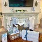 Customized Newborn Welcome Banner Embroidered Newborn Name Personalized Gifts Newborn Decorations With Bow Perfect For Baby Welcome Party Greetings Newborn Hospital Entrance Decorations - Image 2