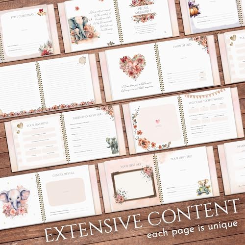 Keepsake Memory Book for Baby Boy Girl, First 5 Year Baby Book, Milestone Book That Captures Every Significant Event From Birth to Age 5, Gender Neutral Journal Scrapbook Photo Album - Image 5