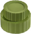U-QE 100PCS Olive Green Plastic Plates - Plastic Green Plates Disposable by U-QE