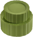 U-QE 100PCS Olive Green Plastic Plates - Plastic Green Plates Disposable by U-QE