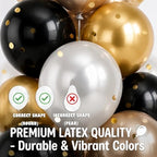 Black Gold Balloon Tower Kit Set of 2 With Base,Pole for Party Decor - Image 4