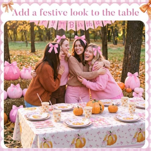 Funnymoom 434 Pcs Fall Pumpkin Party Decorations Paper Plates Serves 48 - Image 5