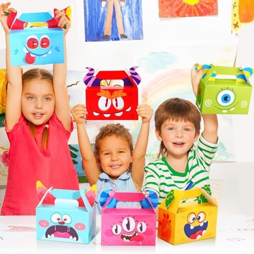 Skyygemm 48 Pcs Halloween Monster Party Favor Gift Box for Trick or Treat - Image 3