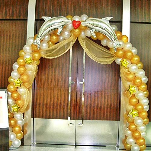 BalsaCircle 19 feet White Balloon Arch Stand Kit - Wedding Event Birthday Graduation Party Decorations Supplies - Image 6