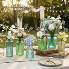 15 Pcs Green Bud Vases Set, Baby Shower Decorations, Wedding Table Decor - Image 4