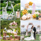 SuuWoee Wedding Arch Backdrop Stand Set of 2 With White Cover (7.2FT+6FT) - Image 4