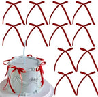 200pcs Satin Ribbon Bow Cake Topper Pink Blue Purple Decorations by Unknown