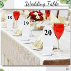 Remerry 25 Pcs Acrylic Table Numbers 1-25, Tent Cards for Events, White - Image 4