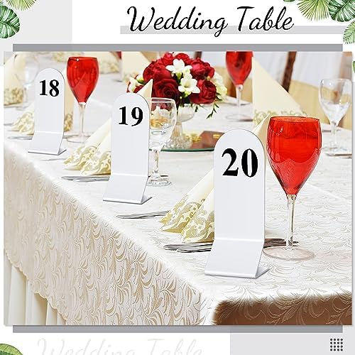 Remerry 25 Pcs Acrylic Table Numbers 1-25, Tent Cards for Events, White - Image 4