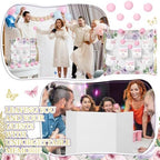 Ctosree 31 Pieces Butterfly Baby Shower Diaper Game 1 Diaper Baby Shower Game Board 7 Diapers 10 Plastic Balls 1 Organza Bag for Bridal Games Boy Girl - Image 6