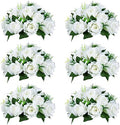 NUPTIO White Flower Centerpieces for Wedding Tables, Artificial Flower Ball by Nuptio