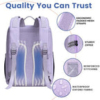 Baby Shower Gifts for Mom - Diaper Bag Backpack - 16 Organizer Pockets Baby Diaper Bag w/ Insulated Bottle Holders & Wipes Pocket, Large Capacity Baby Bag Backpack - Waterproof & Easy to Clean, Purple - Image 4