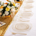 WDF 360 Gold Plastic Silverware - Disposable Gold Glitter Cutlery - Plastic Silverware inluding 120Forks, 120 Spoons, 120 Knives for Wedding/Baby Shower/Birthday - Image 5