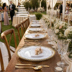 WDF 60pcs White Plastic Plates -10.25inch Baroque White Disposable Dinner Plates for Upscale Parties/Wedding - Image 3