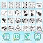 SytuHe 95 Pcs DIY Baby Bibs Decorating Kit50 White Bibs 24 Stencils 20 Fabric Markers 1 Baby Shower Game Sign - Image 3