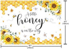 AIBIIN 8x6ft Honey Bee Baby Shower Backdrop A Little Honey is On The Way Photography Background Sunflower Honeycomb Bumblebee Baby Shower Party Decorations Banner Photo Booth Props - Image 5