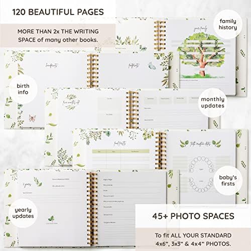 Keepsake Baby Memory Book – Timeless Gender Neutral First 5 Year Baby Book - Image 5
