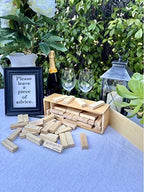 WE Games Custom Engraved Wood Block Party Game in Wooden Case, Guest Book Alternative for Wedding, Graduation, Baby Shower, Retirement Party - 12 inches Tall in Box, Clear Acrylic Lid - Image 5