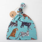 Miaoberry 100% Organic Cotton Baby Muslin Swaddle Blanket Set|Tiger in Teal| Gender Neutral for Boys Girls| Hospital Home Coming Receiving Blanket |Newborn Unisex - Image 6