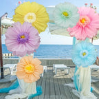 Giegxin 6 Pcs 31.5" 24" Pastel Giant Paper Flower, Fancy Princess Pom Pom - Image 6