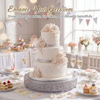 Wenqik 18 Inch Cake Stand Round Metal Cupcake - Image 6